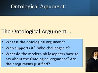 OCR A-Level RS Ontological argument ppt