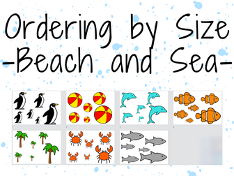 Ordering by Size (Beach and Sea)