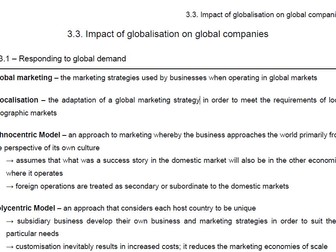 Edexcel Economics B - Theme 3.3. notes