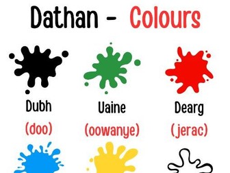 Scottish Gaelic Colours Poster