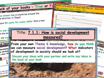WJEC GCSE Theme 7: Social Development Issues: L1: Measuring Social Development