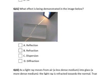 100+ KS3 Physics Multiple Choice Revision Questions
