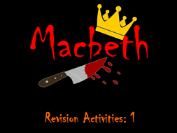 AQA English Literature Macbeth Revision Activity 1