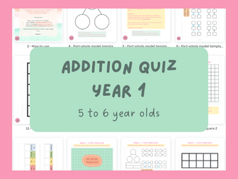 Addition Quiz (Year 1)