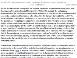 GCSE Dr Jekyll and Mr Hyde Level 9 Exemplar Essay Contrasting Ideas and Themes