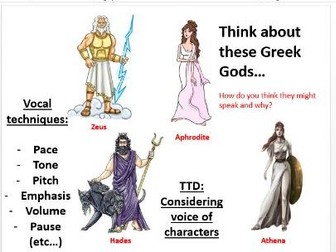 Greek Myths and Legends COMPLETE SOW - Drama KS3