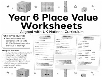 YEAR 6 PLACE VALUE - Numbers to 10 million