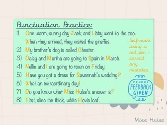 Sentence Types and Punctuation (KS2)