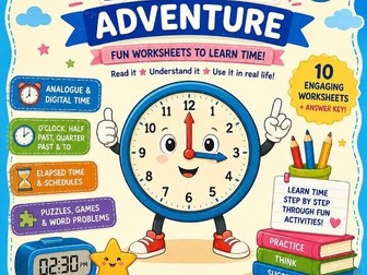 Time Adventure- Fun worksheet pack