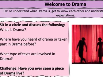 Intro to drama/Drama skills