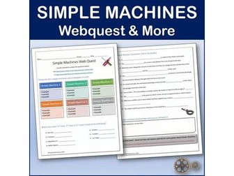 Simple Machines Webquest | Editable Digital Science Activity