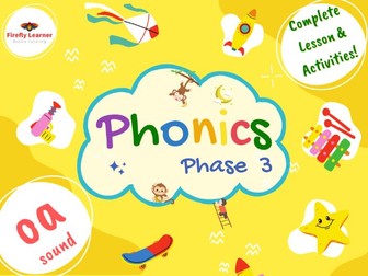 Phonics Phase 3 Complete Lesson + Activities - oa digraph