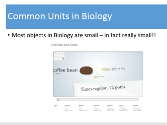 Standard Form and Common SI Units in Biology and Science