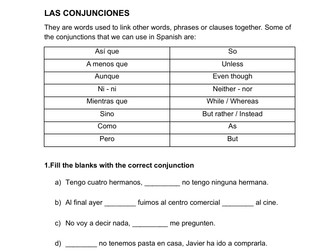 Práctica de conjunciones