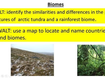 Biomes -arctic tundra compared to rainforest