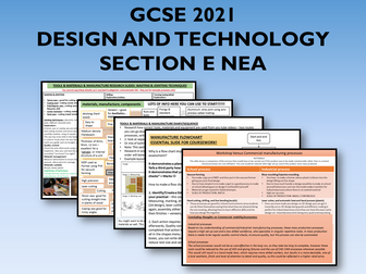 2021 AQA DT GCSE NEA Guide to Section E