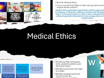 RE - Medical ethics - 6 lesson unit - KS3