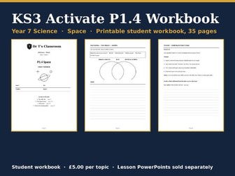 KS3 Activate P1.4 Space Student Workbook