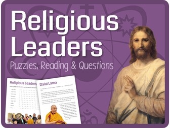 Religious Leaders (Puzzles, reading & questions)