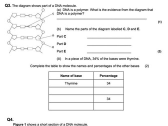 Topic 1: DNA and ATP Independent Study Booklet