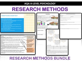 AQA A Level Psychology - Research Methods Bundle