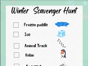 Winter Scavenger Hunt