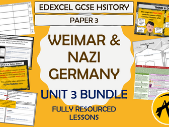 GCSE History Edexcel 1-9 Weimar Nazi Germany Bundle Part 3 Control and Dictatorship