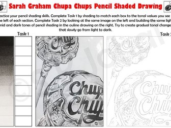 Sarah Graham Chupa Chups Pencil Shaded Drawing
