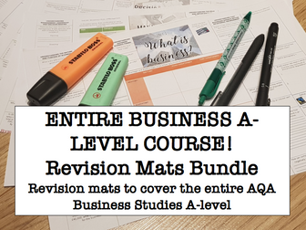 REVISION MATS A LEVEL BUSINESS STUDIES AQA