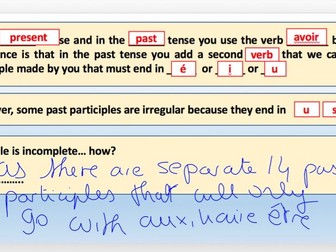 Past tense with Etre Y8French