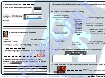Adobe Photoshop CC Paper-Based Quiz