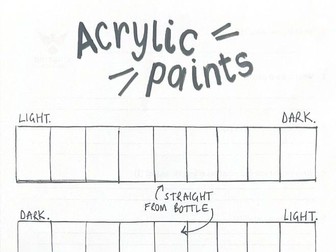 Acrylic paint worksheet