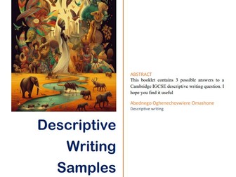 Descriptive Writing Samples