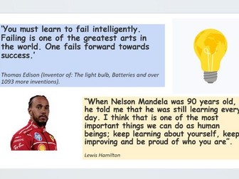 Assembly on Growth Mindset with teachers notes on each slide.