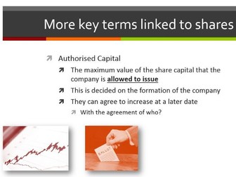 AQA Accounting - Entire SOW on Limited Companies topic AS - Presentation and Resources