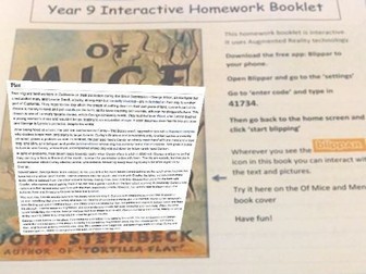 Augmented Reality Homework Booklet: Year 9 - Of Mice and Men