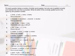 Present Simple Tense with Question Words Spelling Challenge Worksheet