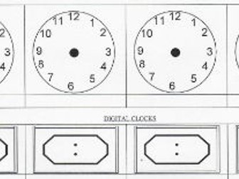 KS2 Maths  Analogue & Digital Time Blanks