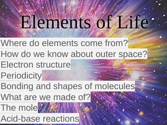 OCR B Elements of Life Lessons 3-4