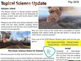 Topical Science Update - May 2018