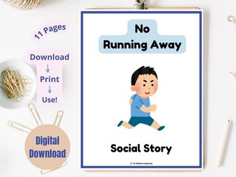 Social Story: No Running Away | No Running Social Story Behaviour Lesson