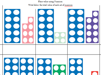 Teen numbers and Place Value using numicon - what's my number?