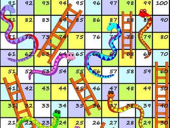 Snakes and ladders multiplication and division games. 2-12