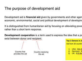 A-Level Geography: Development Aid Powerpoint