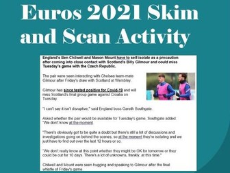 Skim and Scam Activity Euros 2021