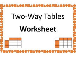 Two-Way Tables Worksheet with answers | Teaching Resources