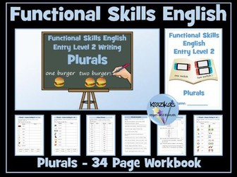 Functional Skills English - Entry Level 2 - Writing - Plurals