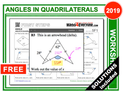 Angles in Quadrilaterals (Worksheets with Solutions) | Teaching Resources