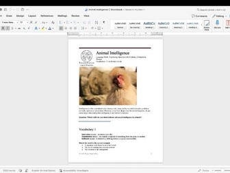 Animal Intelligence: Evidence | CEFR B2–C1