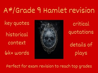 Hamlet revision analysis A Level